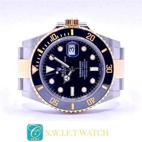 rolex submariner half gold black dial price|lowest price new Rolex 116610ln.